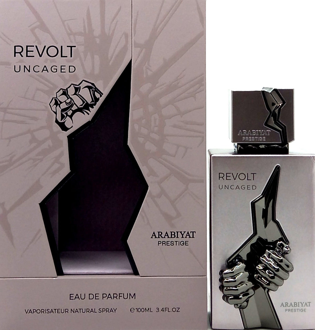 ARABIYAT PRESTIGE REVOLT UNCAGED EAU DE PARFUM SPRAY UNISEX 3.4 Oz / 100 ml NEW!