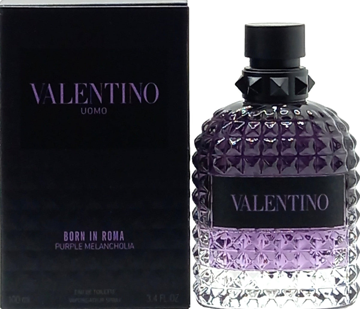 VALENTINO UOMO BORN IN ROMA PURPLE MELANCHOLIA EDT SPRAY FOR MEN 3.4 Oz / 100 ml