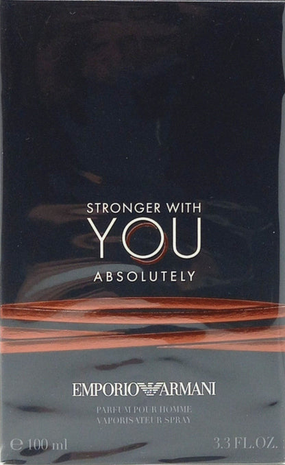 EMPORIO ARMANI STRONGER WITH YOU ABSOLUTELY PARFUM SPRAY FOR MEN 3.3 Oz / 100 ml