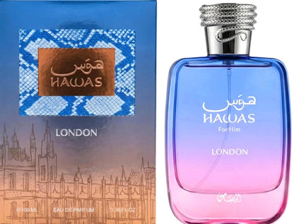 RASASI HAWAS LONDON EAU DE PARFUM SPRAY UNISEX 3.38 Oz / 100 ml BRAND NEW ITEM!