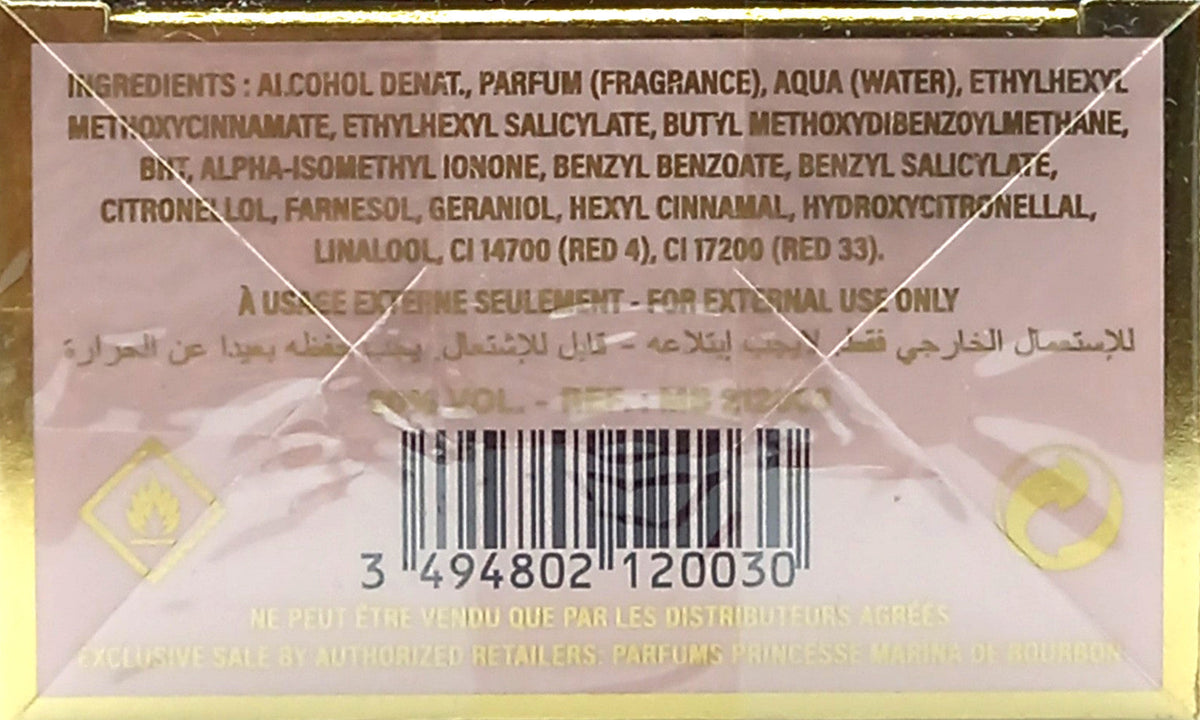 MARINA DE BOURBON SYMBOL FOR A LADY EAU DE PARFUM SPRAY FOR WOMEN 3.4 Oz / 100ml