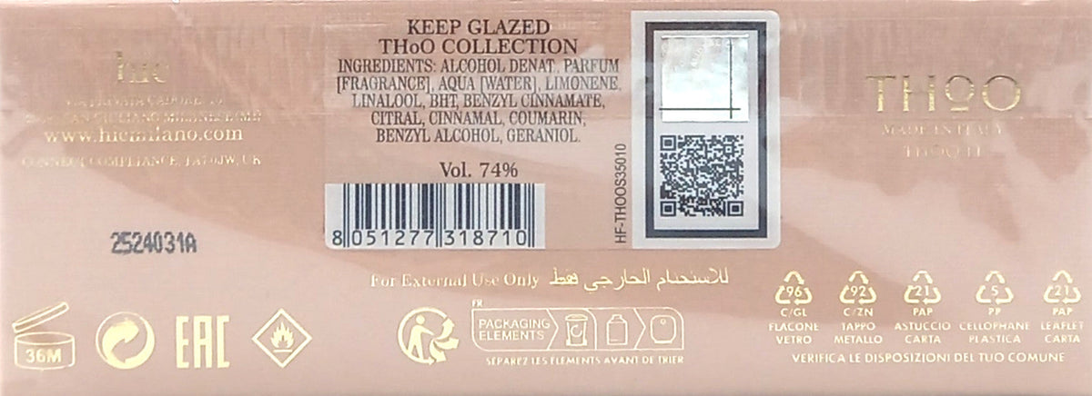 THE HOUSE OF OUD KEEP GLAZED EAU DE PARFUM SPRAY UNISEX 2.5 Oz / 75 ml BRAND NEW