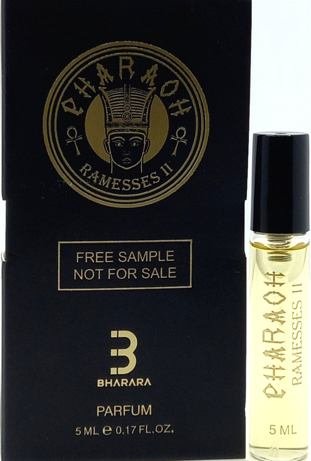 BHARARA PHARAOH RAMESSES II PARFUM SPRAY VIAL UNISEX 0.17 Oz NEW SAMPLE SIZE!!!