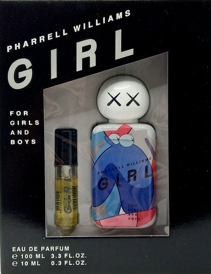 PHARRELL WILLIAMS GIRL 2 PCS SET EAU DE PARFUM SPRAY UNISEX 3.3 Oz, 0.3 Oz NEW!