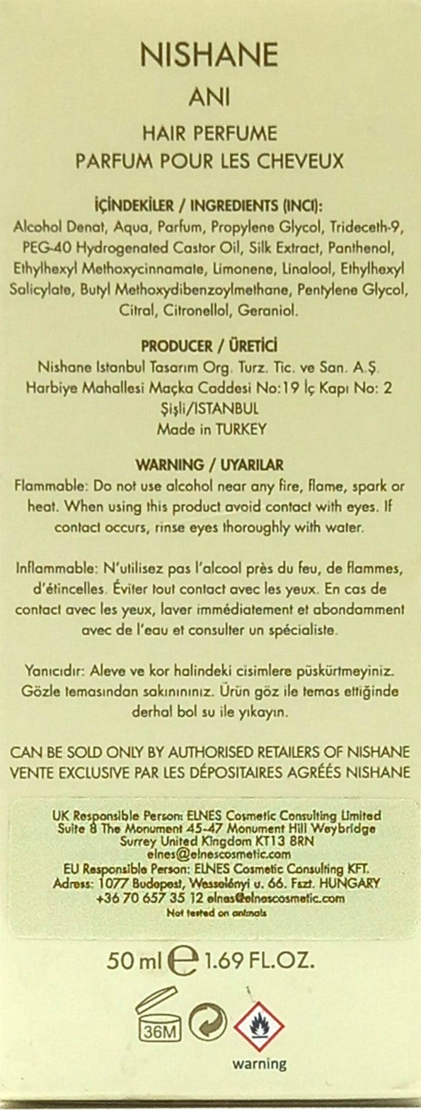 NISHANE ANI HAIR PERFUME SPRAY UNISEX 1.69 Oz / 50 ml BRAND NEW ITEM!!!