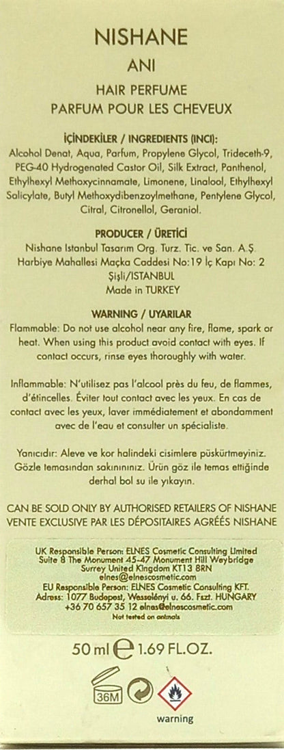 NISHANE ANI HAIR PERFUME SPRAY UNISEX 1.69 Oz / 50 ml BRAND NEW ITEM!!!