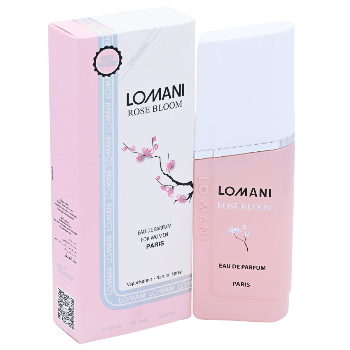 Lomani Rose Bloom Eau de Parfum Spray for Women 3.3 oz (100 ml) - New Retail Box