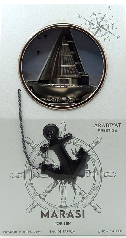 ARABIYAT PRESTIGE MARASI FOR HIM EAU DE PARFUM SPRAY FOR MEN 3.4 Oz / 100 ml NEW