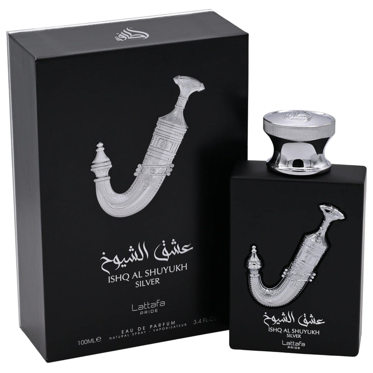 Lattafa Ishq Al Shuyukh Silver EDP Spray Unisex 3.4 oz New Box