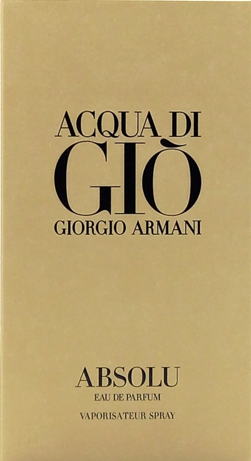 GIORGIO ARMANI ACQUA DI GIO ABSOLU EAU DE PARFUM SPRAY FOR MEN 4.2 Oz / 125 ml