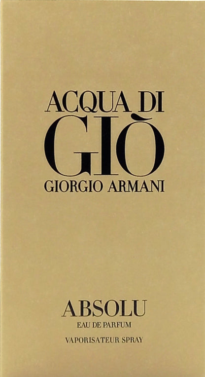 GIORGIO ARMANI ACQUA DI GIO ABSOLU EAU DE PARFUM SPRAY FOR MEN 4.2 Oz / 125 ml