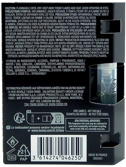 VALENTINO UOMO BORN IN ROMA GREEN STRAVAGANZA EDT VIAL SPRAY FOR MEN 0.04 Oz NEW