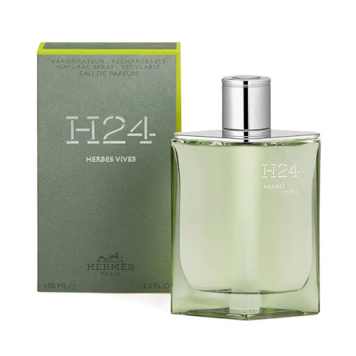 H24 Herbes Vives by Hermes 3.3 oz EDP Refillable Cologne for Men New In Box