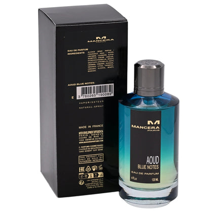 Mancera Aoud Blue Notes EDP Unisex Spray 4 oz 120ml, Made In France