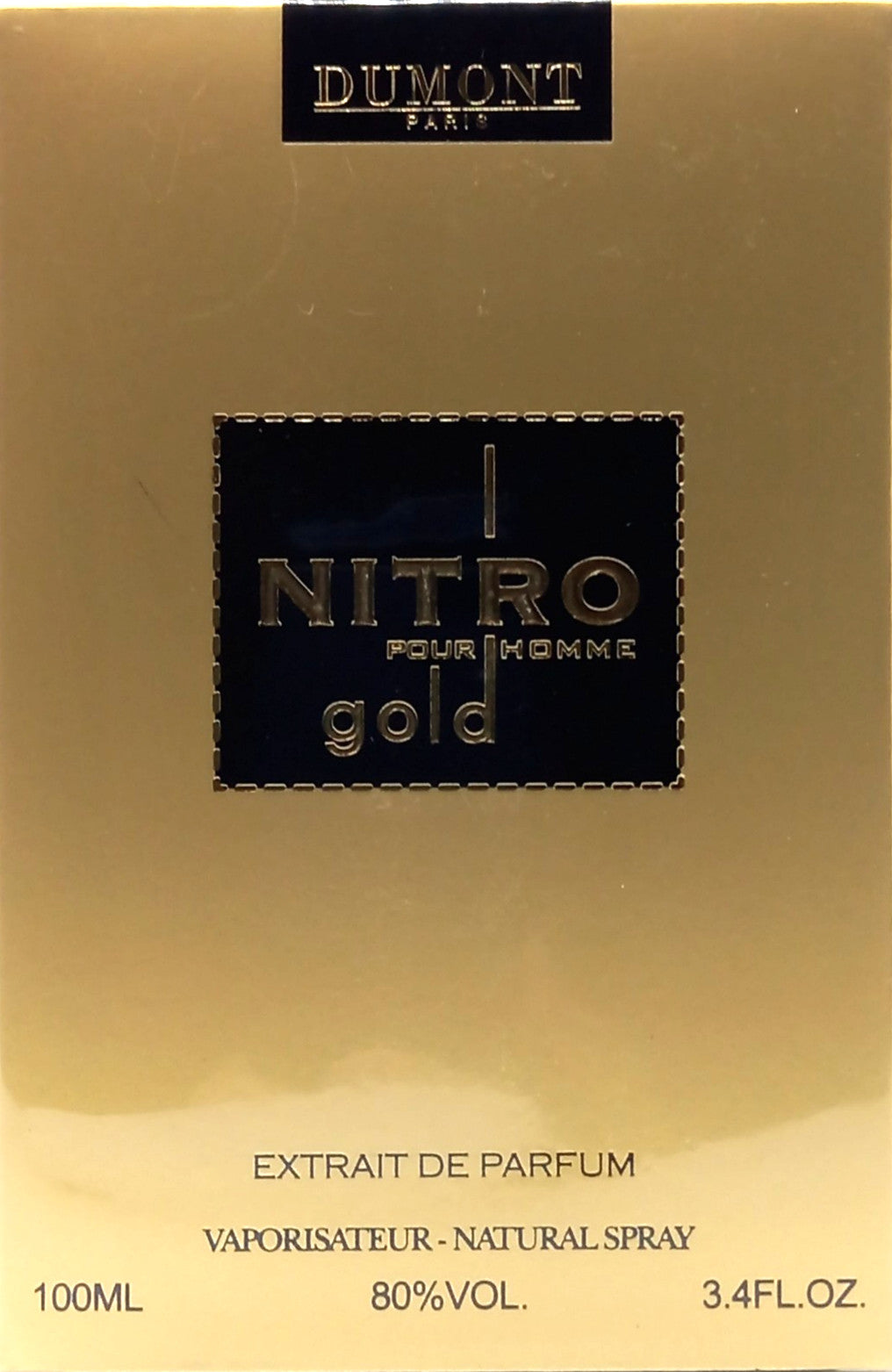 DUMONT NITRO GOLD POUR HOMME EXTRAIT DE PARFUM SPRAY FOR MEN 3.4 Oz / 100 ml NEW