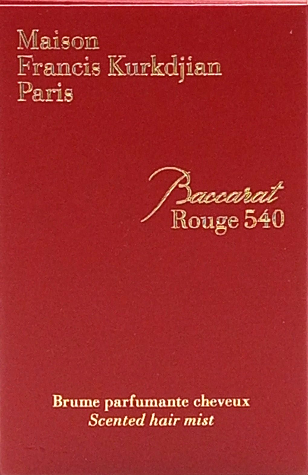 MAISON FRANCIS KURKDJIAN BACCARAT ROUGE 540 SCENTED HAIR MIST 2.4 Oz / 70 ml NEW