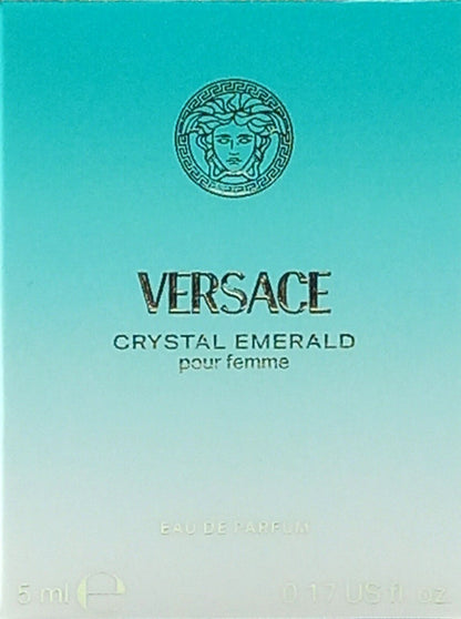 VERSACE CRYSTAL EMERALD EAU DE PARFUM MINI SPLASH 0.17 Oz / 5 ml TRAVEL SIZE!!!
