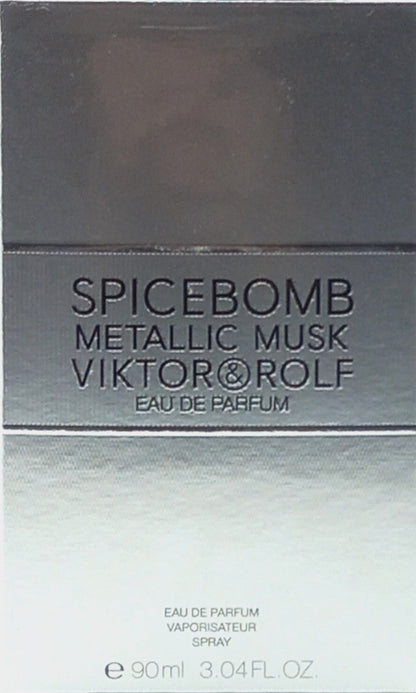 VIKTOR & ROLF SPICEBOMB METALLIC MUSK EAU DE PARFUM SPRAY FOR MEN 3.04 Oz / 90ml
