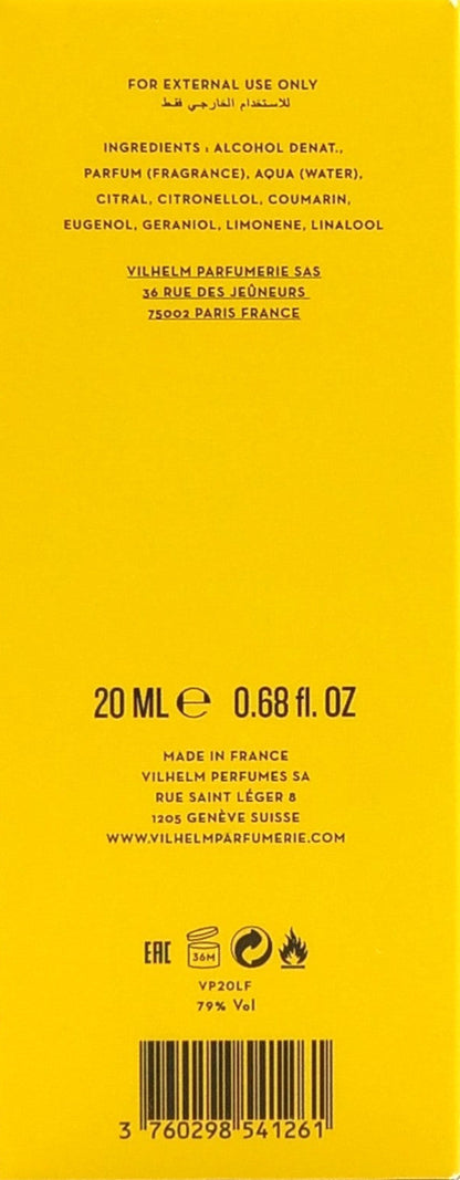 VILHELM PARFUMERIE LONDON FUNK EAU DE PARFUM SPRAY UNISEX 0.68 Oz / 20 ml NEW!!!