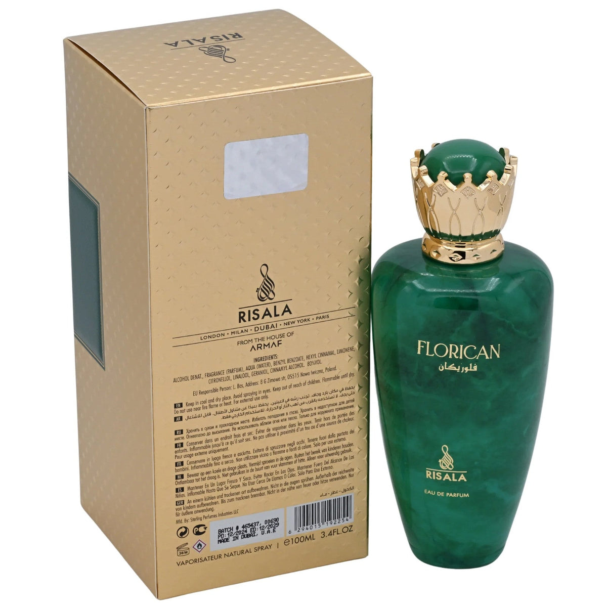 Risala Florican Eau de Parfum Spray for Men, 3.4 oz (100 ml) - New Retail Box
