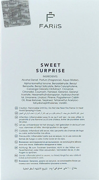 FARIIS SWEET SURPRISE EAU DE PARFUM SPRAY FOR WOMEN 3.4 Oz / 100 ml BRAND NEW!!!