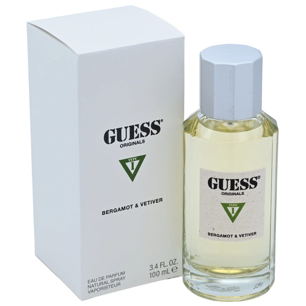 Guess Originals Type 1 Bergamot & Vetiver EDP Spray Unisex 3.4 oz