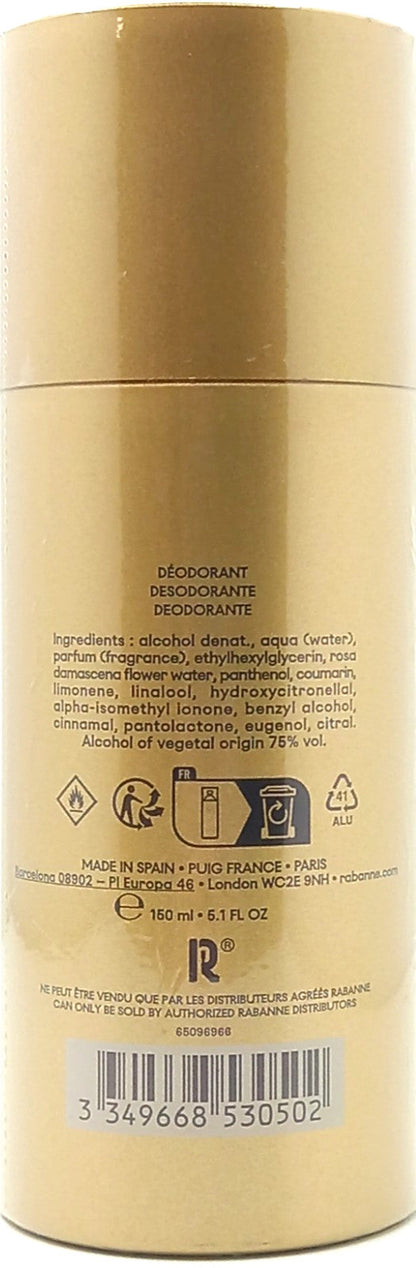 PACO RABANNE 1 MILLION DEODORANT SPRAY FOR MEN 5.1 Oz / 150 ml BRAND NEW ITEM!!!
