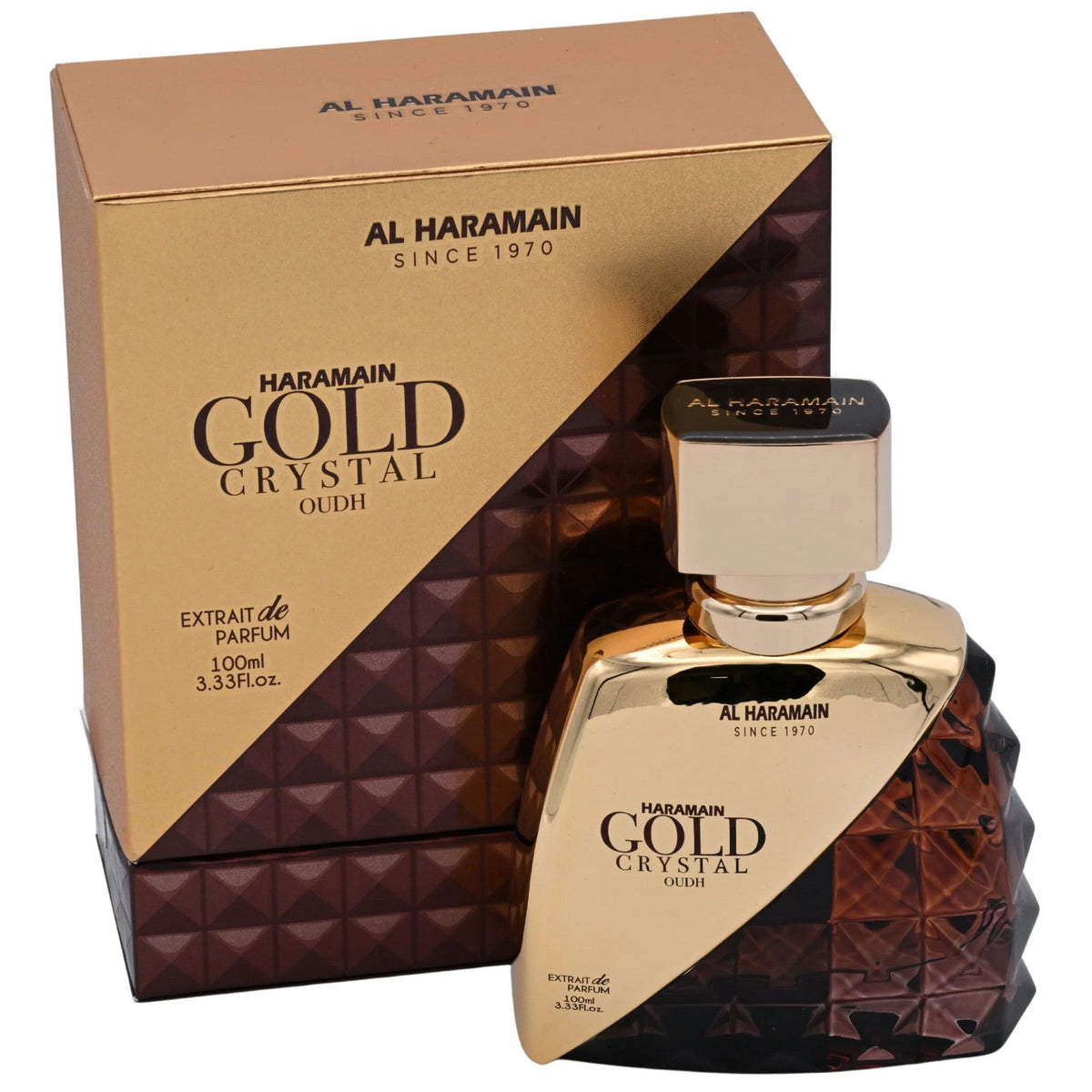 Al Haramain Gold Crystal Oudh Extrait Spray Unisex 3.33 oz 100ml New Box