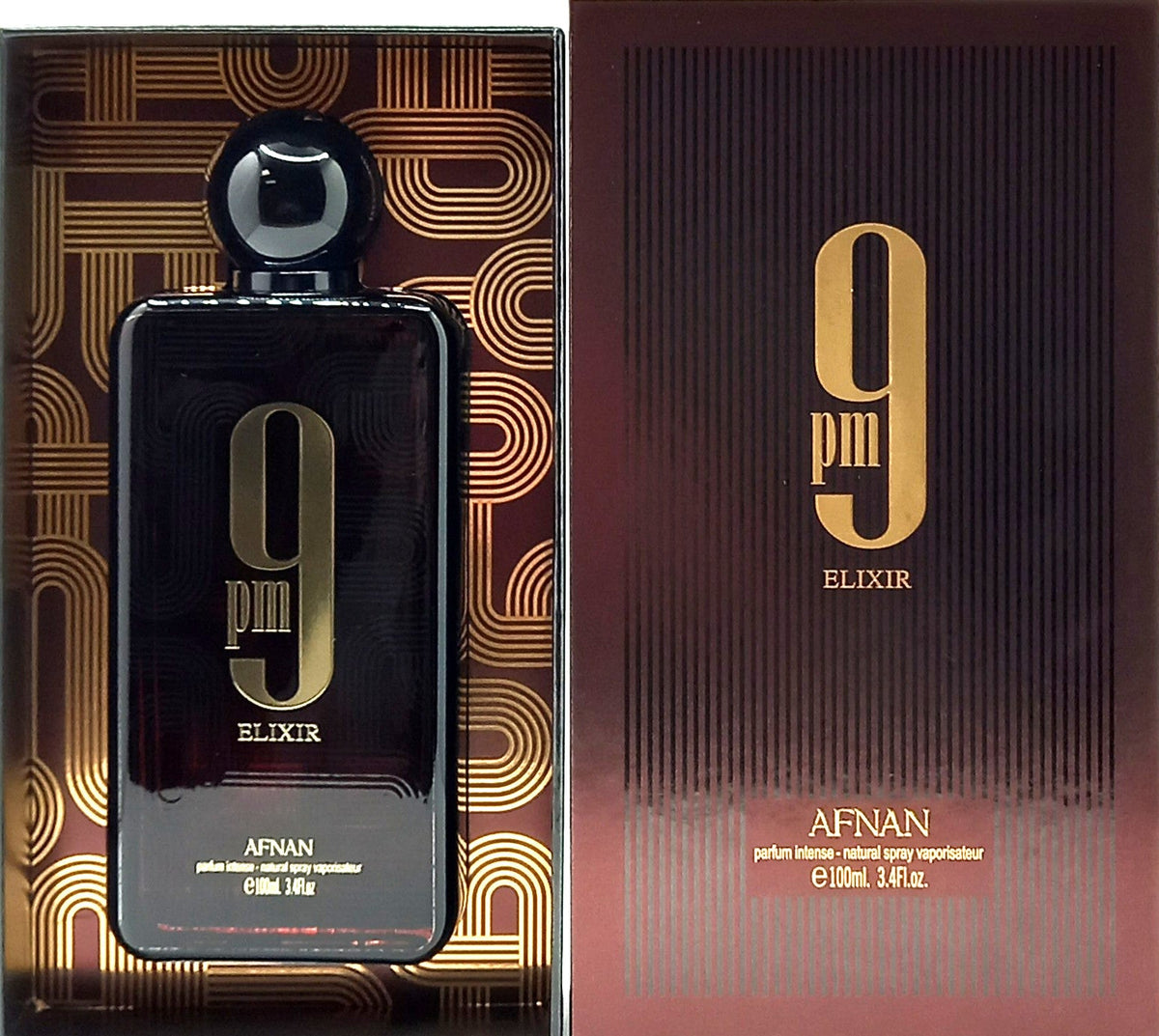 AFNAN 9PM ELIXIR PARFUM INTENSE SPRAY UNISEX 3.4 Oz / 100 ml BRAND NEW ITEM!!!