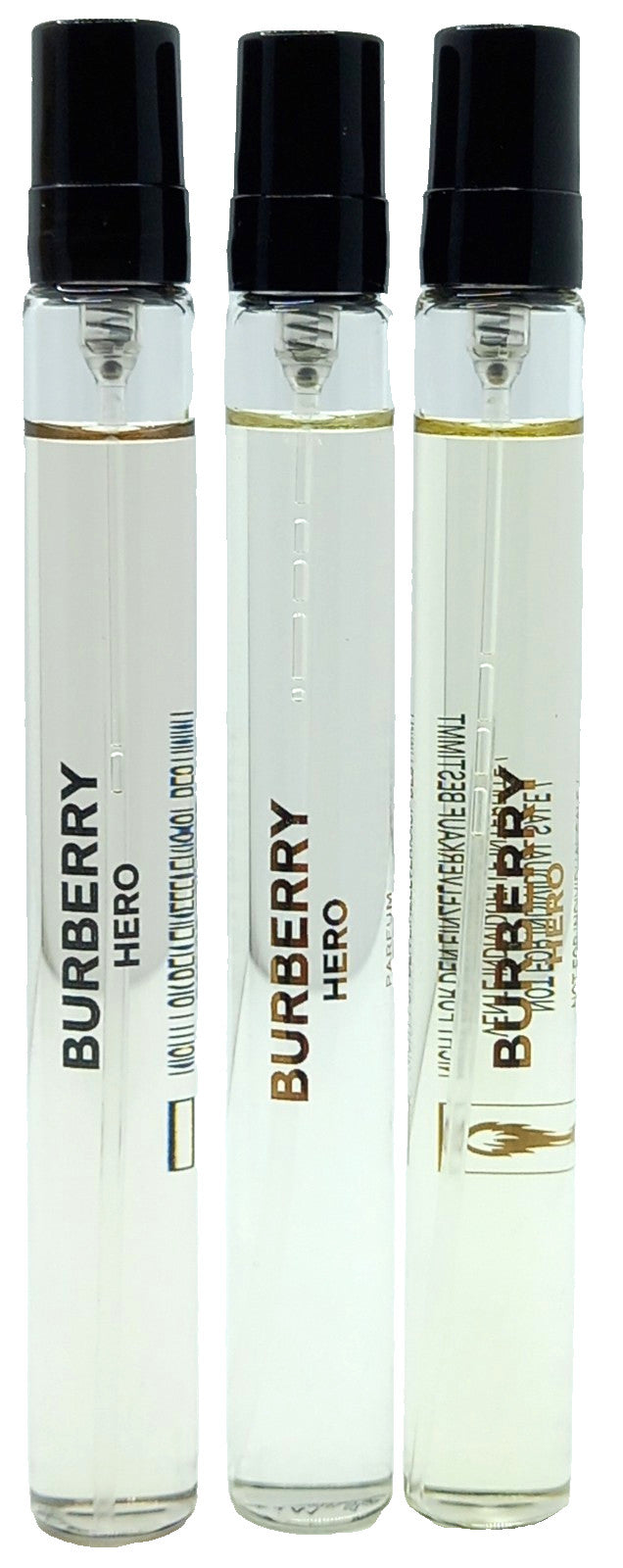 BURBERRY HERO 3 PCS TRAVEL GIFT SET FOR MEN EDT, EDP, PARFUM PEN 0.33 Oz Each!!!