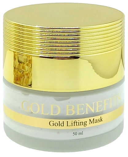 GOLD BENEFITS COTTON EXTRACT&HYALURONIC ACID GOLD LIFTING MASK 1.69 Oz / 50 ml