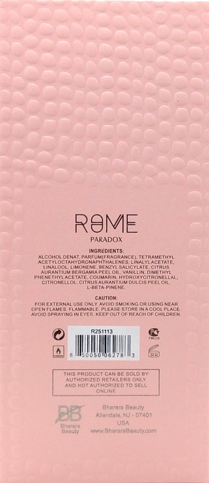 BHARARA ROME PARADOX EAU DE PARFUM SPRAY FOR WOMEN 3.4 Oz / 100 ml BRAND NEW!!!