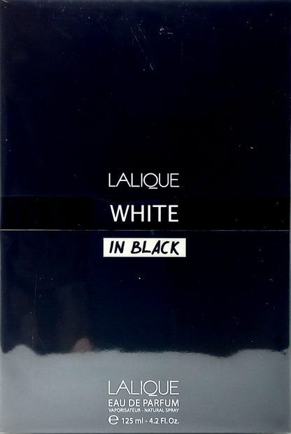 LALIQUE WHITE IN BLACK EAU DE PARFUM SPRAY FOR MEN 4.2 Oz / 125 ml BRAND NEW!!!