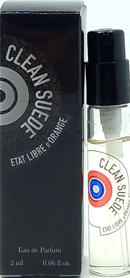 ETAT LIBRE D'ORANGE CLEAN SUEDE EAU DE PARFUM VIAL SPRAY UNISEX 0.06 Oz NEW!!!