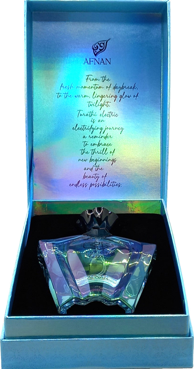 AFNAN TURATHI ELECTRIC EAU DE PARFUM SPRAY UNISEX 3.0 Oz / 90 ml BRAND NEW ITEM!