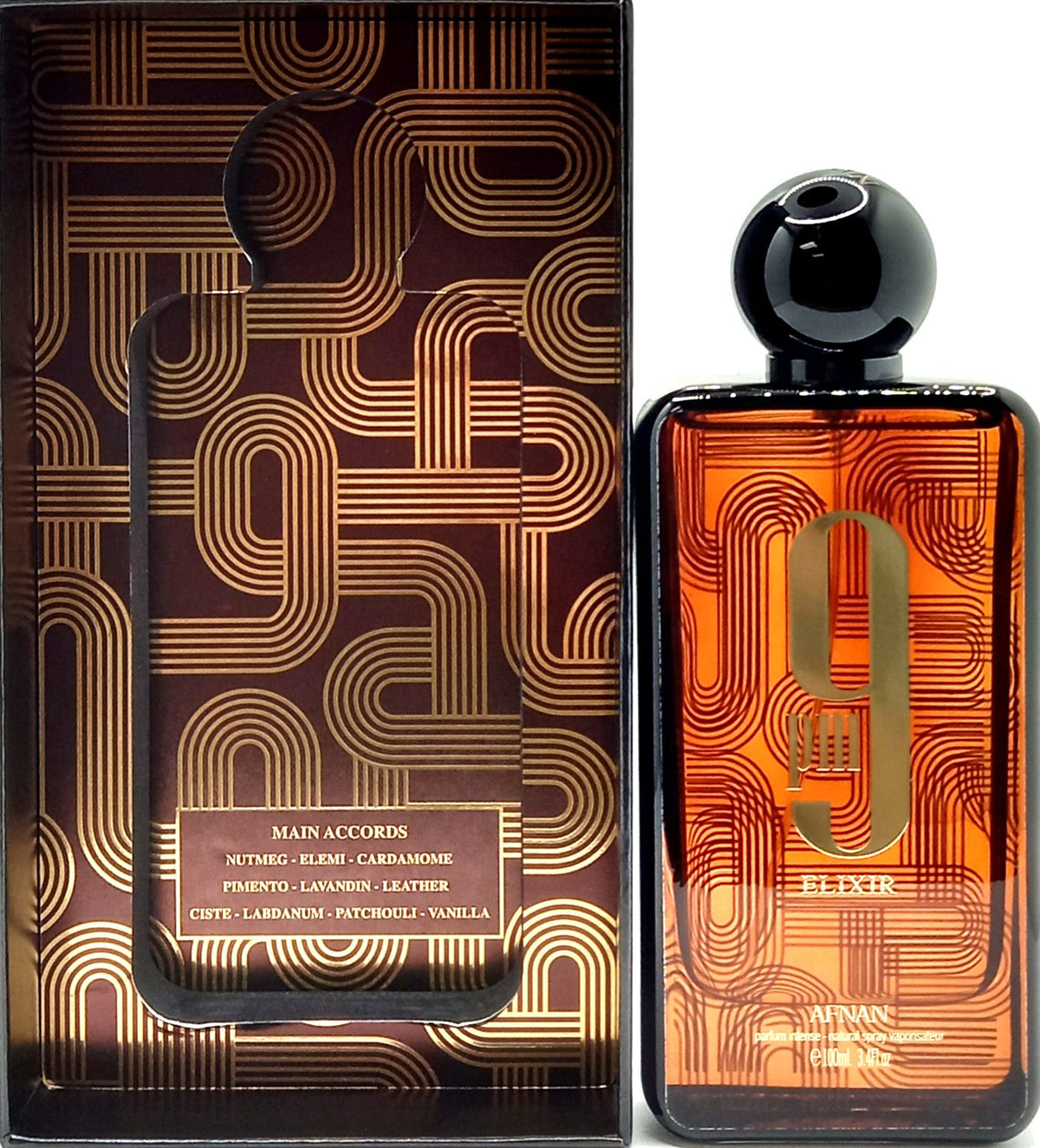AFNAN 9PM ELIXIR PARFUM INTENSE SPRAY UNISEX 3.4 Oz / 100 ml BRAND NEW ITEM!!!