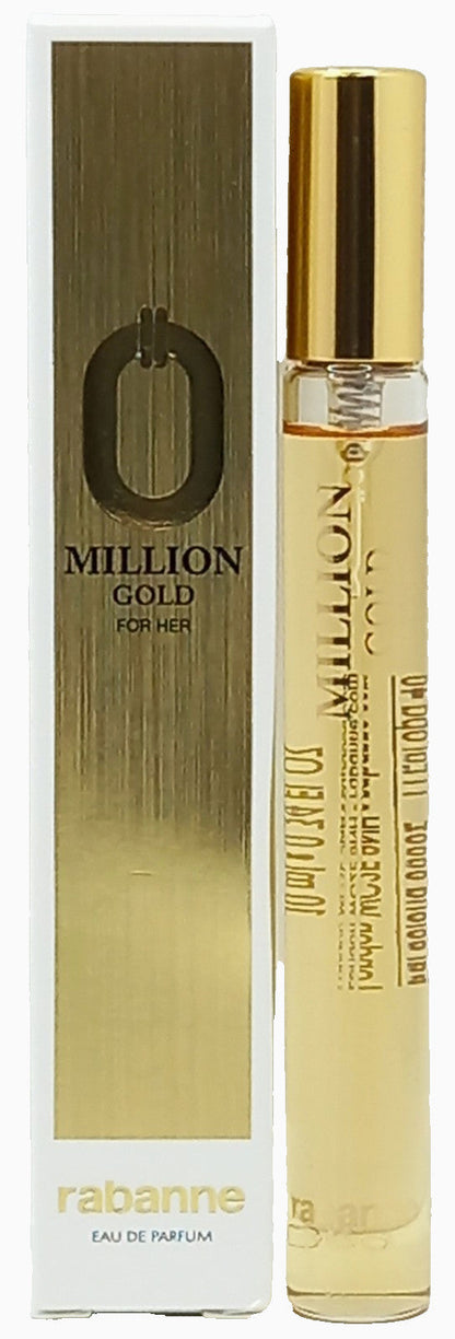PACO RABANNE MILLION GOLD FOR HER EAU DE PARFUM PEN SPRAY 0.34 Oz / 10 ml TRAVEL