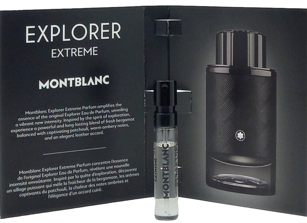 MONTBLANC EXPLORER EXTREME PARFUM VIAL SPRAY FOR MEN 0.06 Oz / 2 ml SAMPLE SIZE!