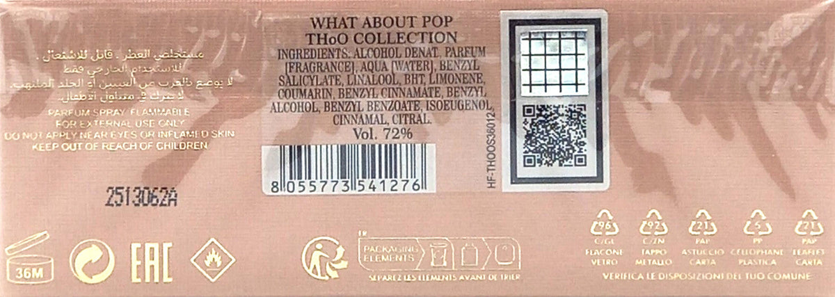 THE HOUSE OF OUD WHAT ABOUT POP EAU DE PARFUM SPRAY UNISEX 2.5 Oz / 75 ml NEW!!!