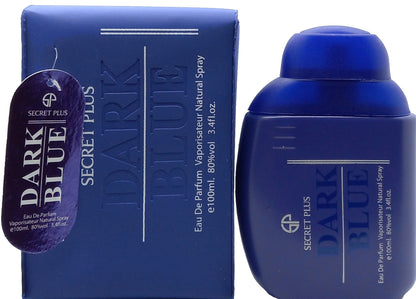 SECRET PLUS DARK BLUE EAU DE PARFUM SPRAY FOR MEN 3.4 Oz / 100 ml BRAND NEW!!!