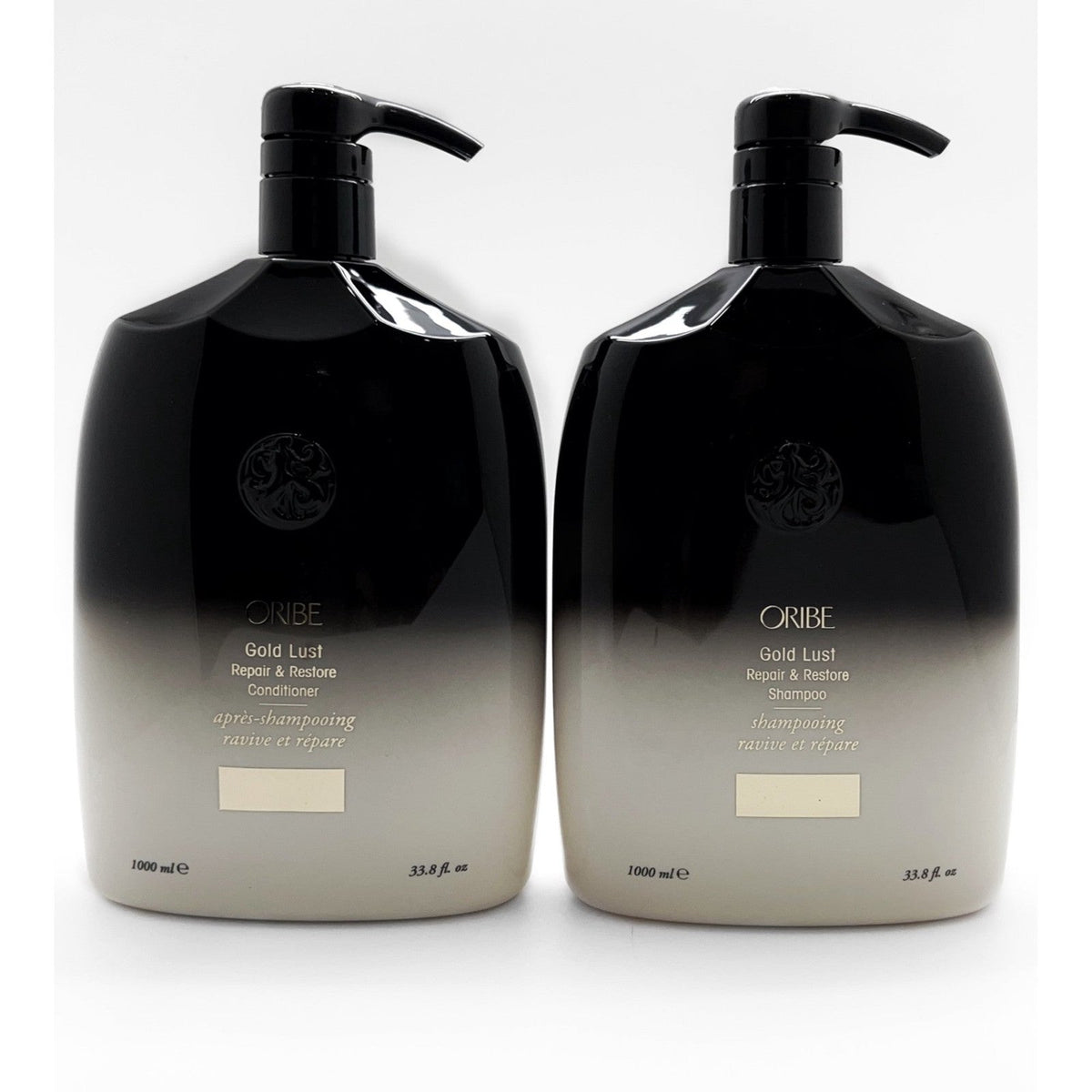 Oribe Gold Lust Repair & Restore Shampoo & Conditioner Liter Duo, Pumps