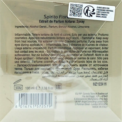 TIZIANA TERENZI SPIRITO FIORENTINO EXTRAIT DE PARFUM SPRAY UNISEX 3.38 Oz /100ml