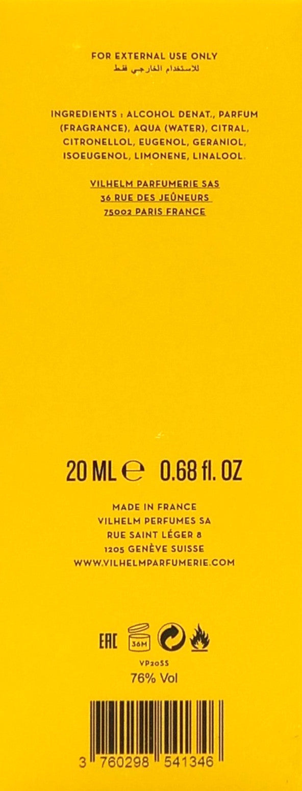 VILHELM PARFUMERIE SMOKE SHOW EAU DE PARFUM SPRAY UNISEX 0.68 Oz / 20 ml