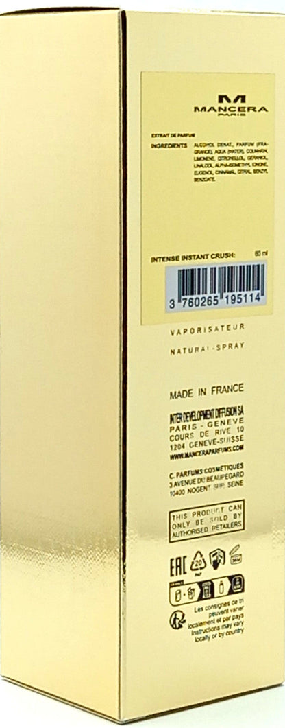 MANCERA INSTANT CRUSH INTENSE EXTRAIT DE PARFUM SPRAY UNISEX 2.0 Oz / 60 ml NEW!