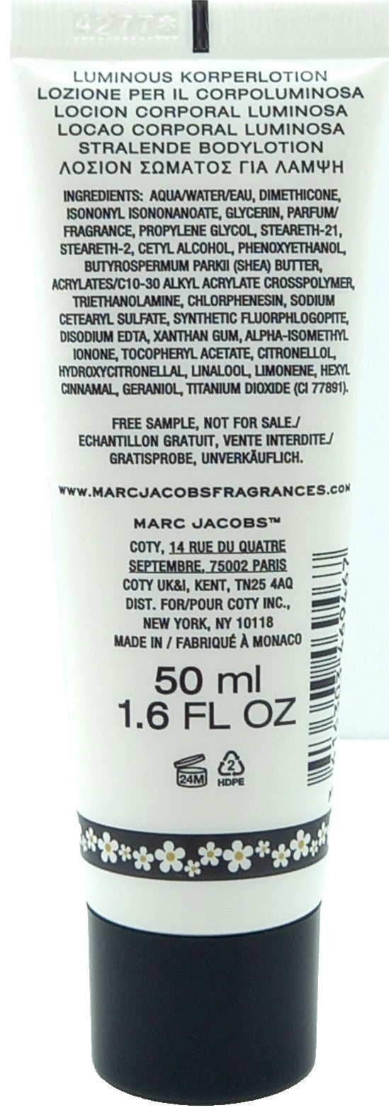 MARC JACOBS DAISY PERFUMED LUMINOUS BODY LOTION FOR WOMEN 1.6 Oz / 50 ml NEW!!!