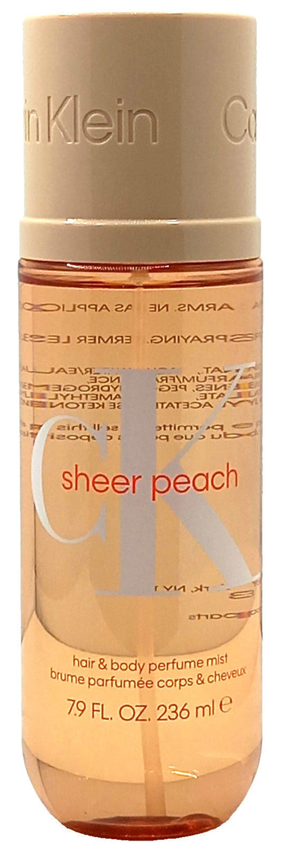 CALVIN KLEIN CK SHEER PEACH HAIR & BODY PERFUME MIST SPRAY 7.9 Oz / 236 ml NEW