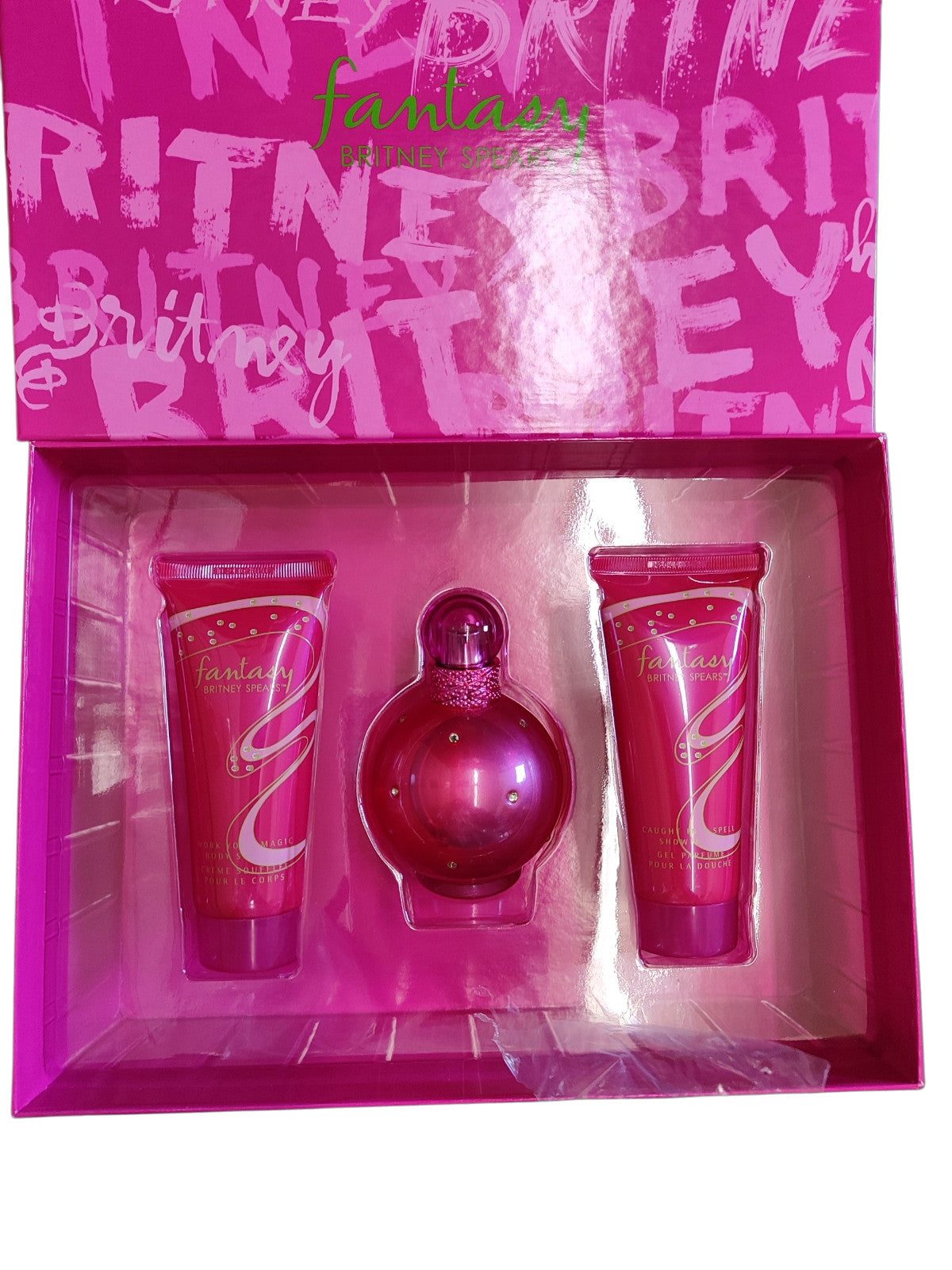Fantasy by Britney Spears 3pc  EDP Spray &Body Souffle& Shower Gel 3.3 oz each