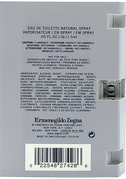 ERMENEGILDO ZEGNA UOMO EDT VIAL SPRAY MEN 0.05 Oz / 1.5 ml TRAVEL SAMPLE SIZE!!!