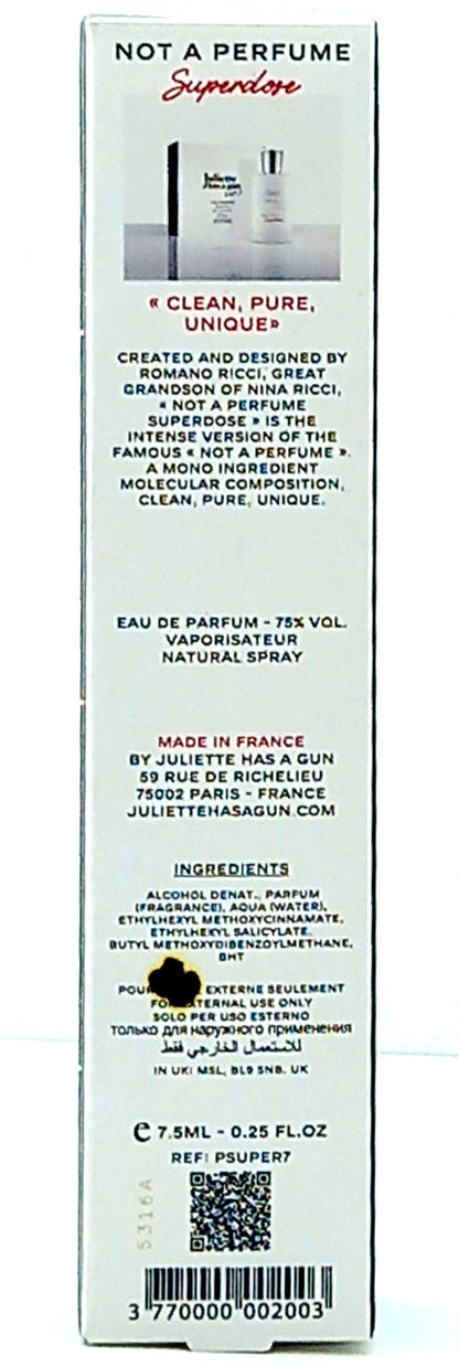 JULIETTE HAS A GUN NOT A PERFUME SUPERDOSE EDP MINI PEN SPRAY WOMEN 0.25 Oz NEW!