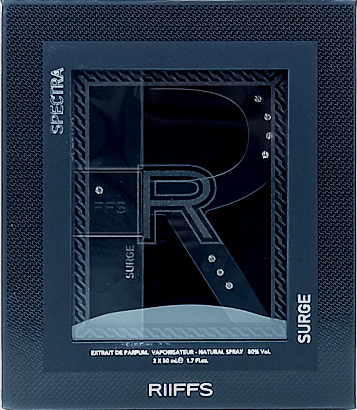 RIIFFS R SPECTRA R SURGE EXTRAIT DE PARFUM SPRAY FOR MEN 1.7 Oz / 50 ml x 2 pcs